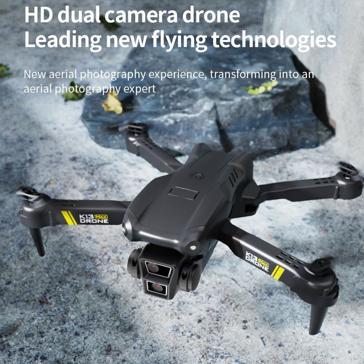 GENERICO - Drone Volador K13 Max Doble Cámara Hd + Estuche Protector