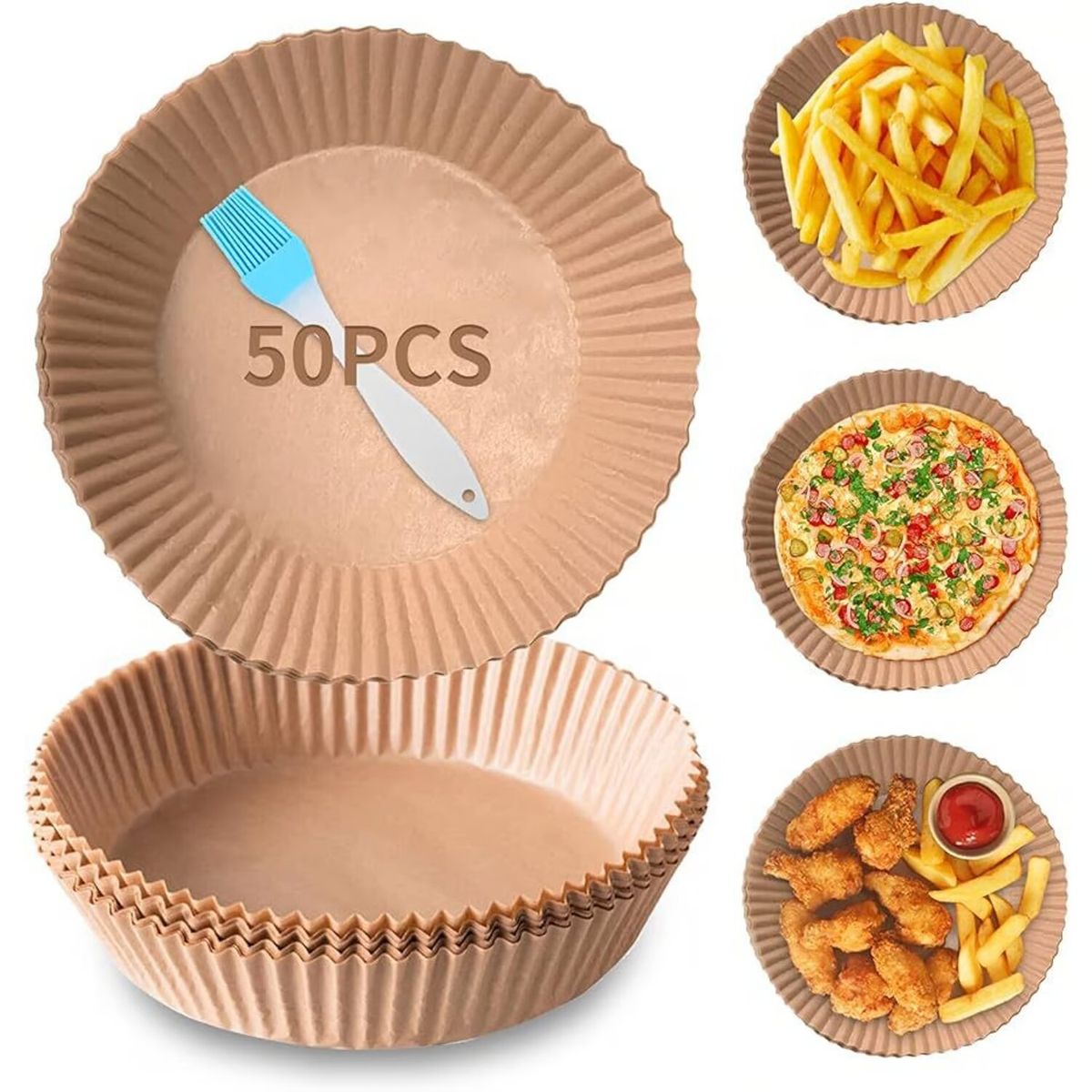 GENERICO - PAPEL PARA FREIDORA  50P - 16CM X4.5CM