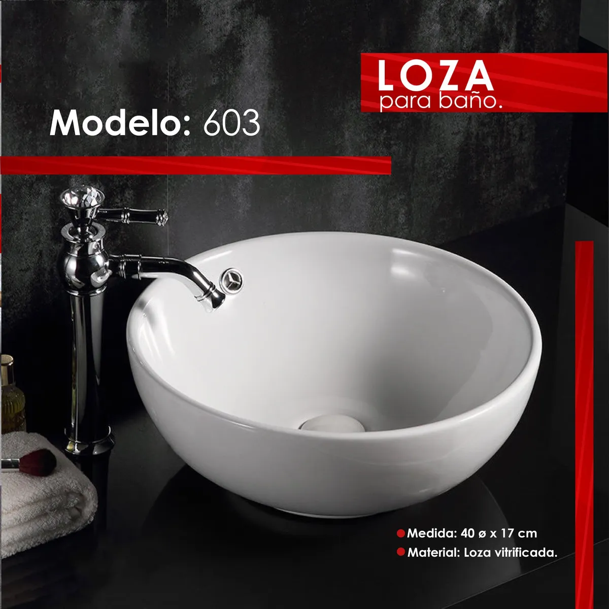 XM - OVALIN DE LOZA BLANCO CON REBOSE 603