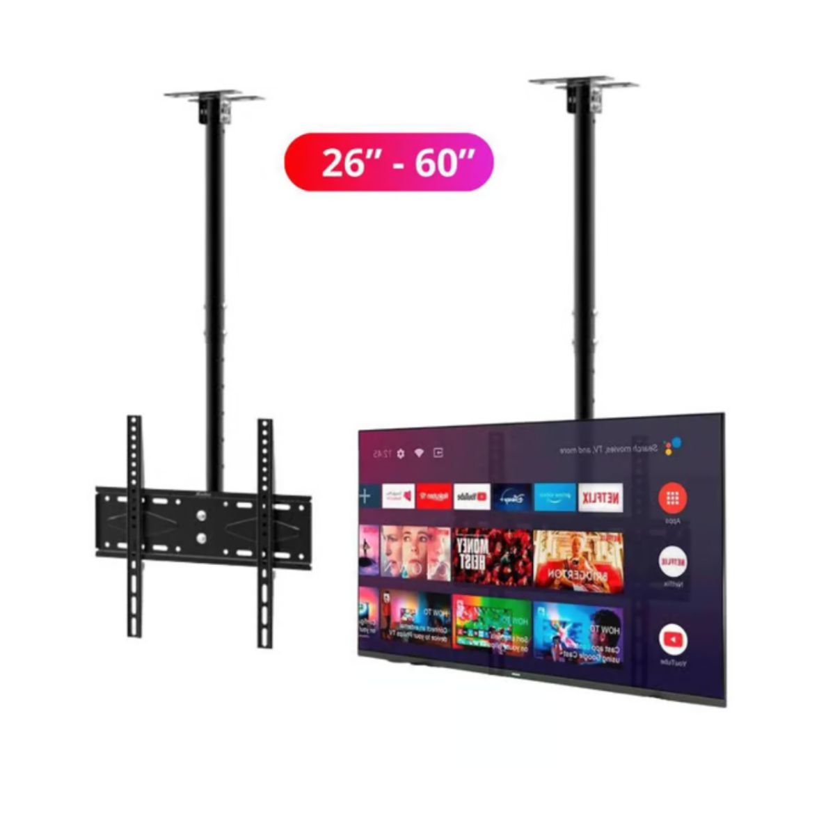 SEISA - Rack Soporte Techo para TV En Techo Led LCD OLED 4K 26″ a 60″
