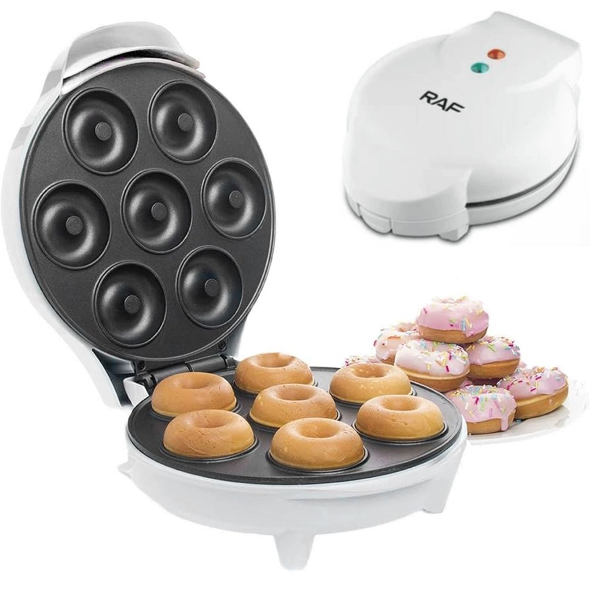 IMPORTADO MC - Máquina Eléctrica Para Hacer 7 Mini Donas - Raf