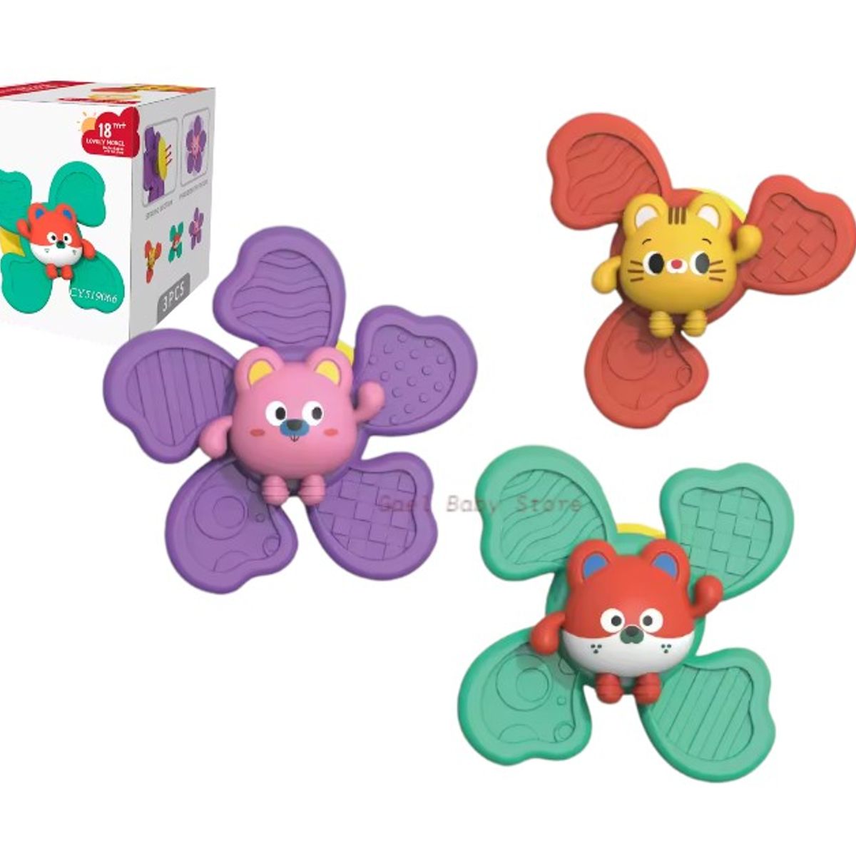 GENERICO - PACK DE 3 SPINNER SENSORIALES PARA BEBÉ UNISEX