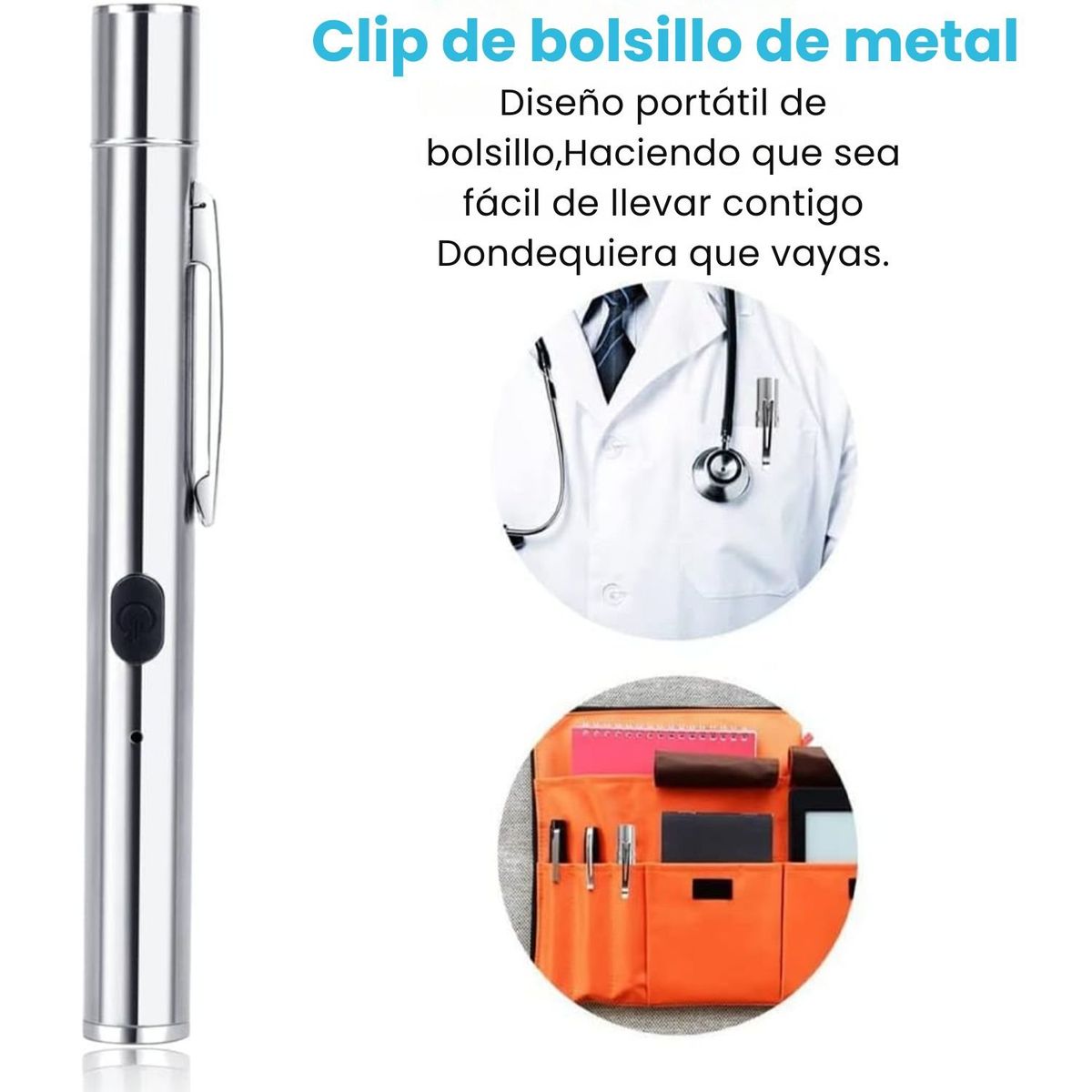 GENERICO - Linterna UV 365nm Recargable  Detección de Manchas y Billetes