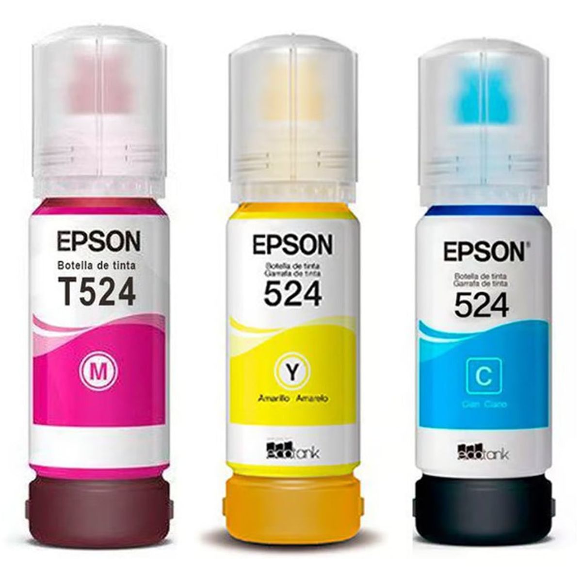 EPSON - Botella tinta EPSON T524 524 kit x 3un 100% Original