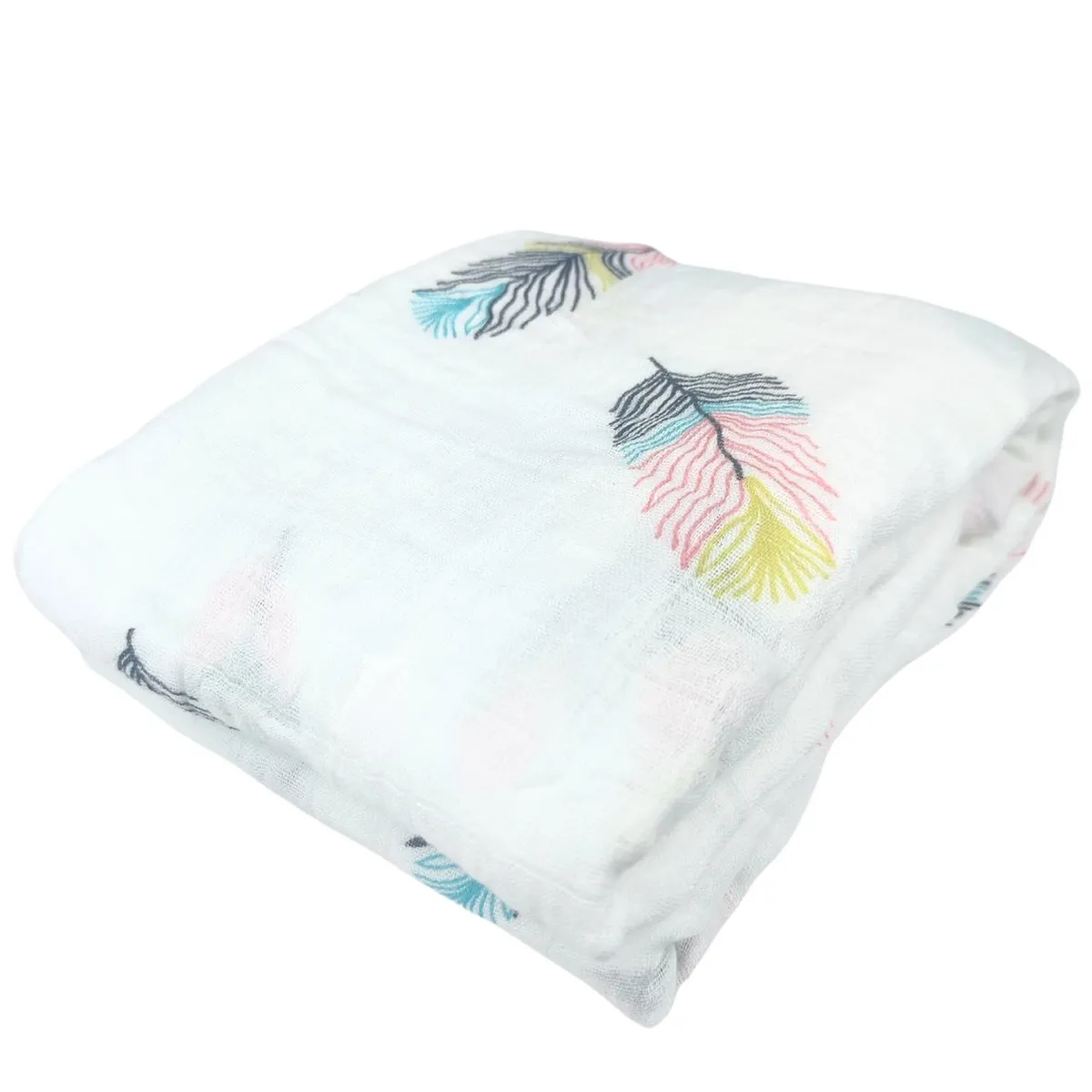 BABY MERINOS - Manta Muselina Bambú - Las Plumas