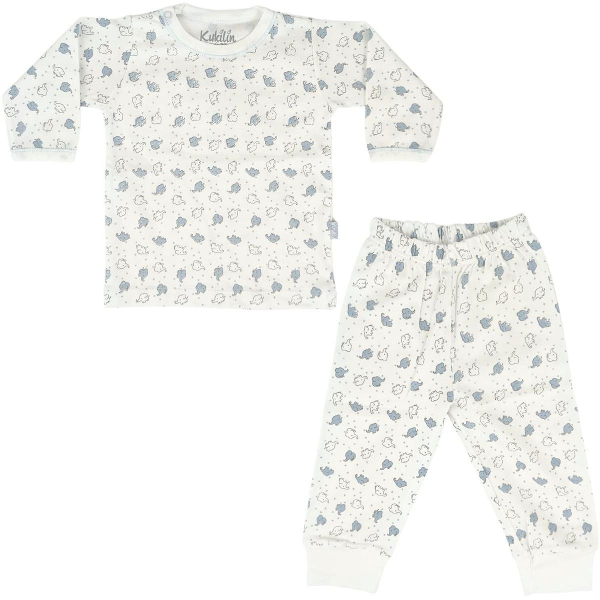 GENERICO - Pijama Bebe Niño - Algodon - Elefante