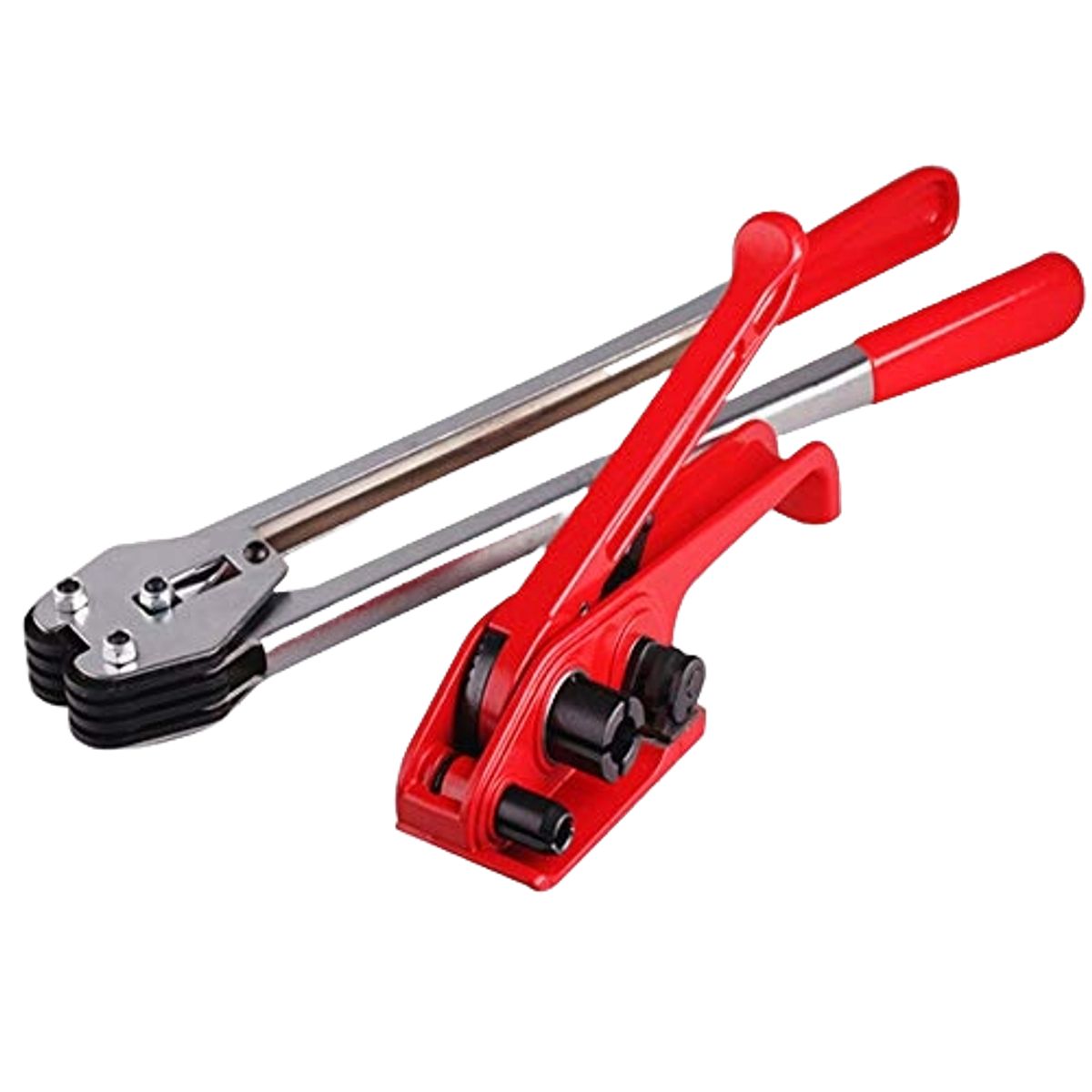 GENERICO - Enzunchadora Manual Para Zuncho Plastico de  1/2"- 5/8"- 3/4" (Kit Tensor y Tenaza)