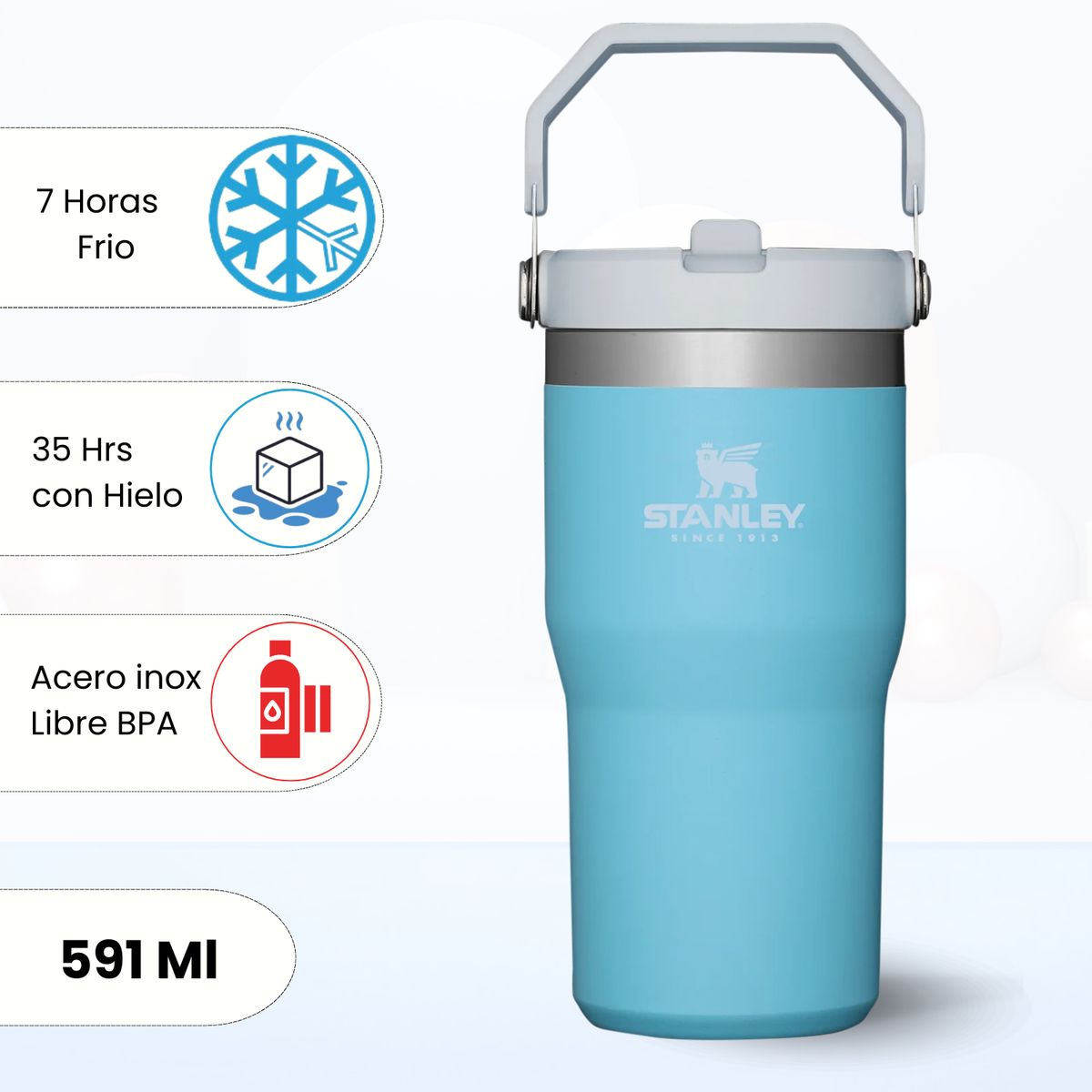 STANLEY - Flip Straw Tumbler Pool Stanley 591 Ml