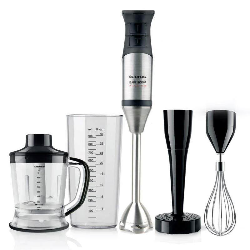 TAURUS - Batidora de Inmersión Mod. Bapi 1200 Premium Complete 20 Velocidades