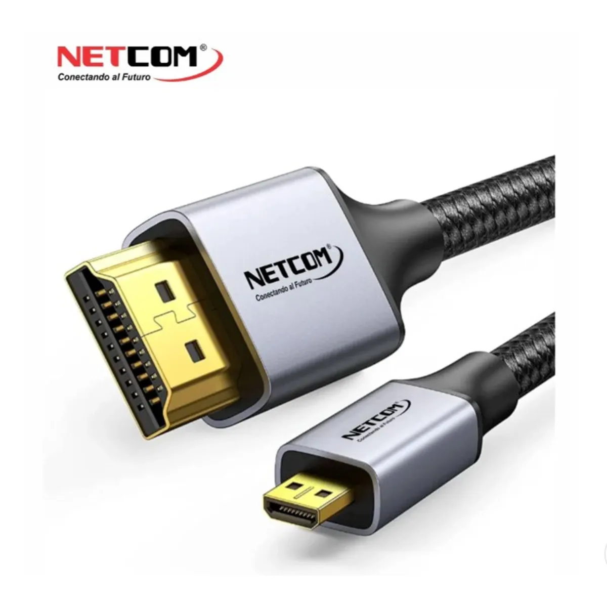 NETCOM - CABLE PREMIUM DE HDMI A MICRO HDMI DE 1.80 MTS UHD 4K 60HZ NETCOM