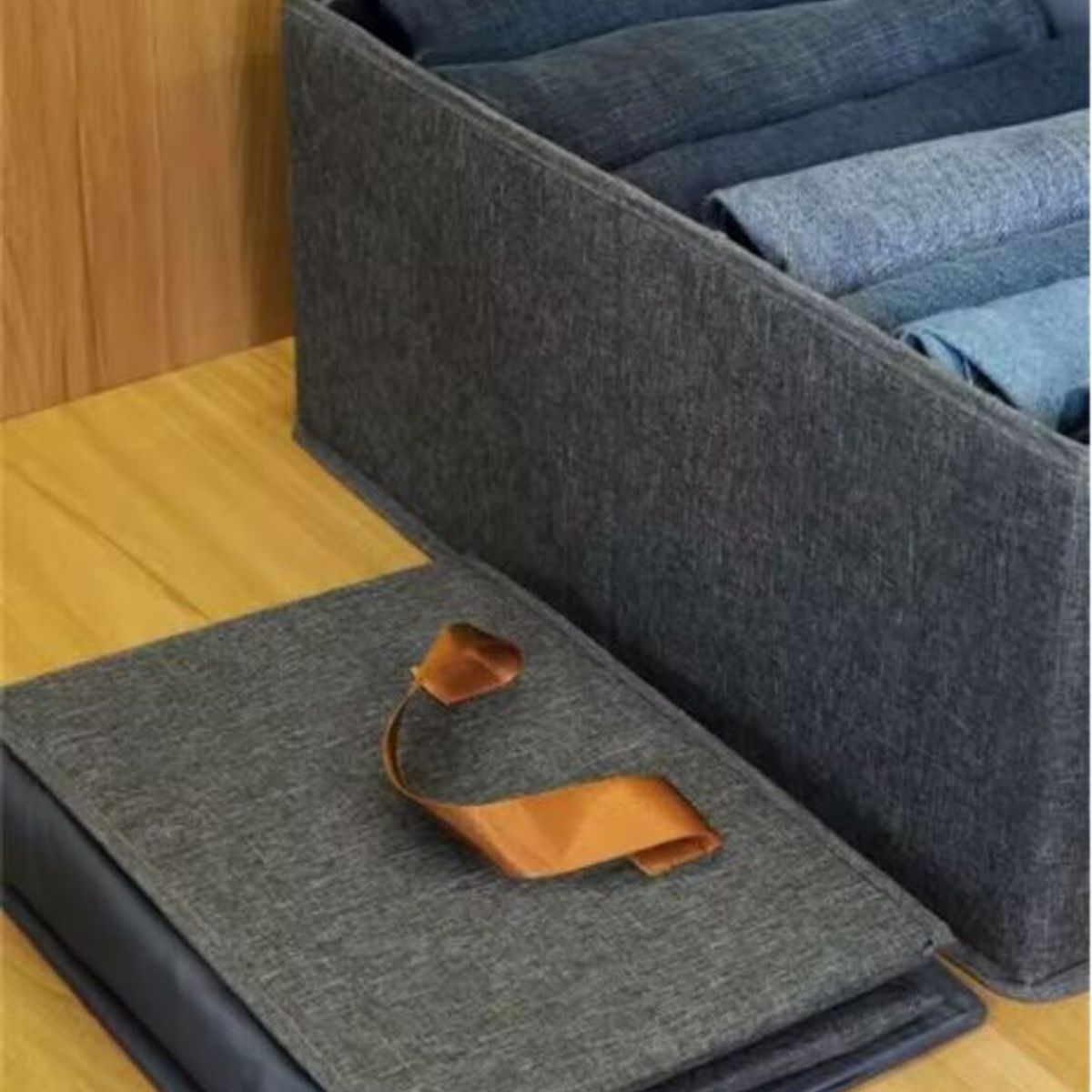 GENERICO - Sistema de Organización de Ropa Plegable con Tapa y Divisiones