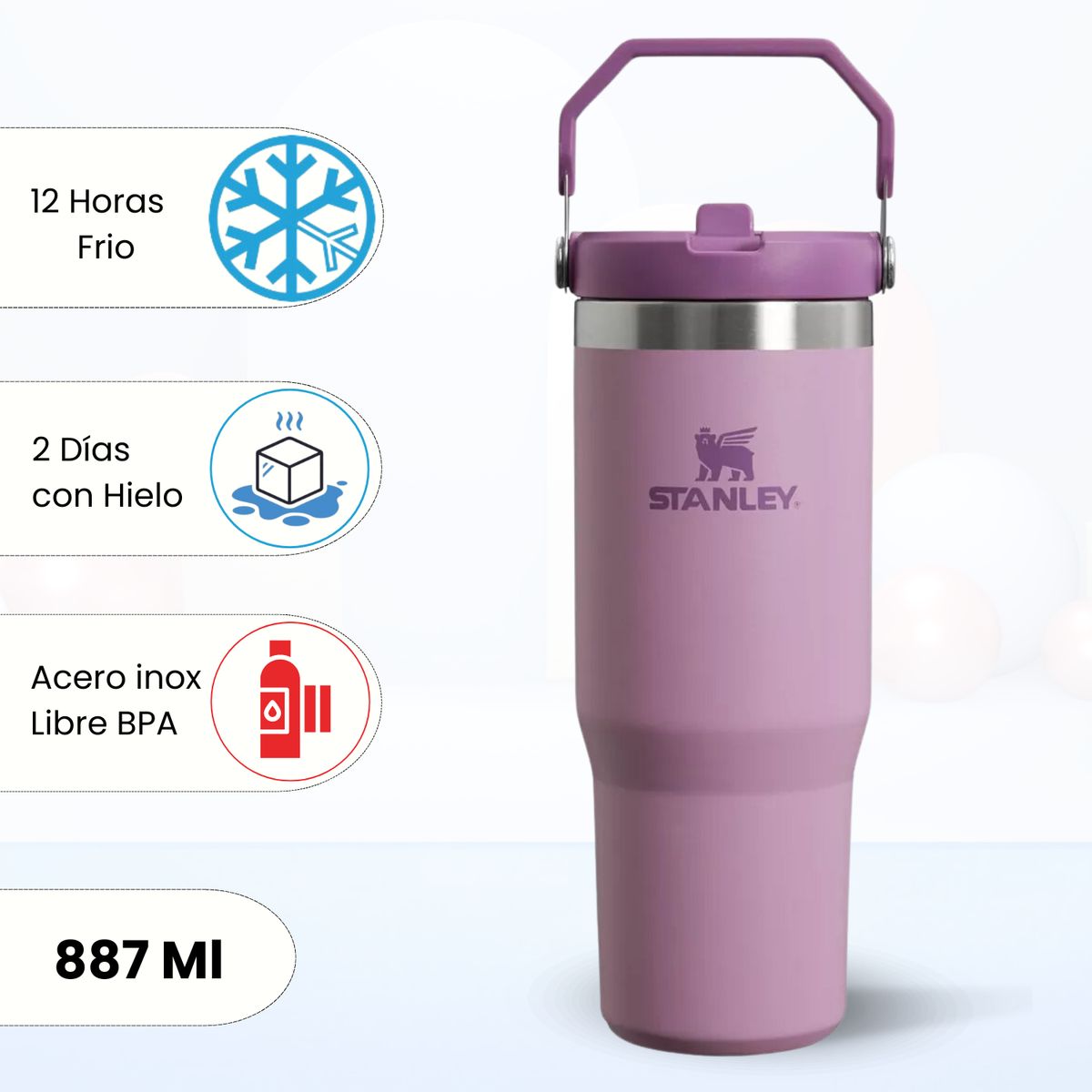 STANLEY - Flip Straw Tumbler Lilac Stanley 887 Ml
