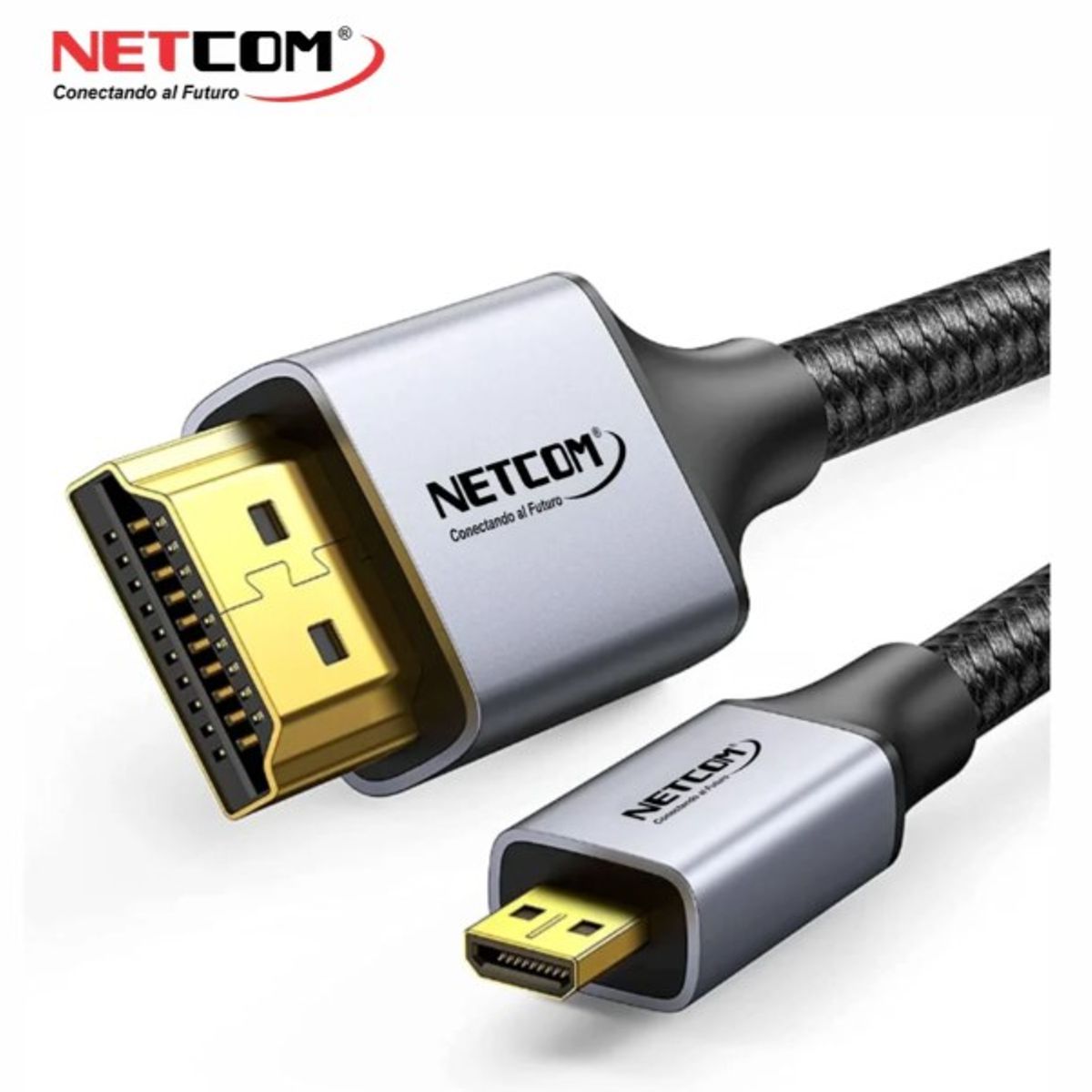 NETCOM - CABLE PREMIUM DE HDMI A MICRO HDMI DE 10 METROS UHD 4K 60HZ NETCOM