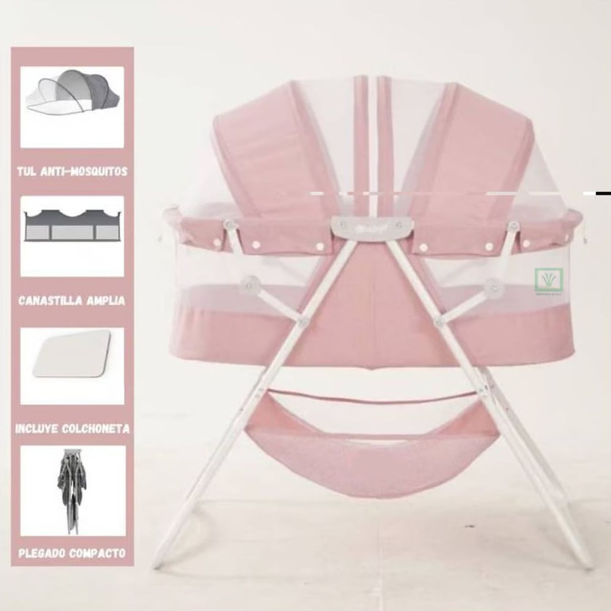 EBABY - Cuna Portátil Plegable Para Bebé »DOLLY» PINK