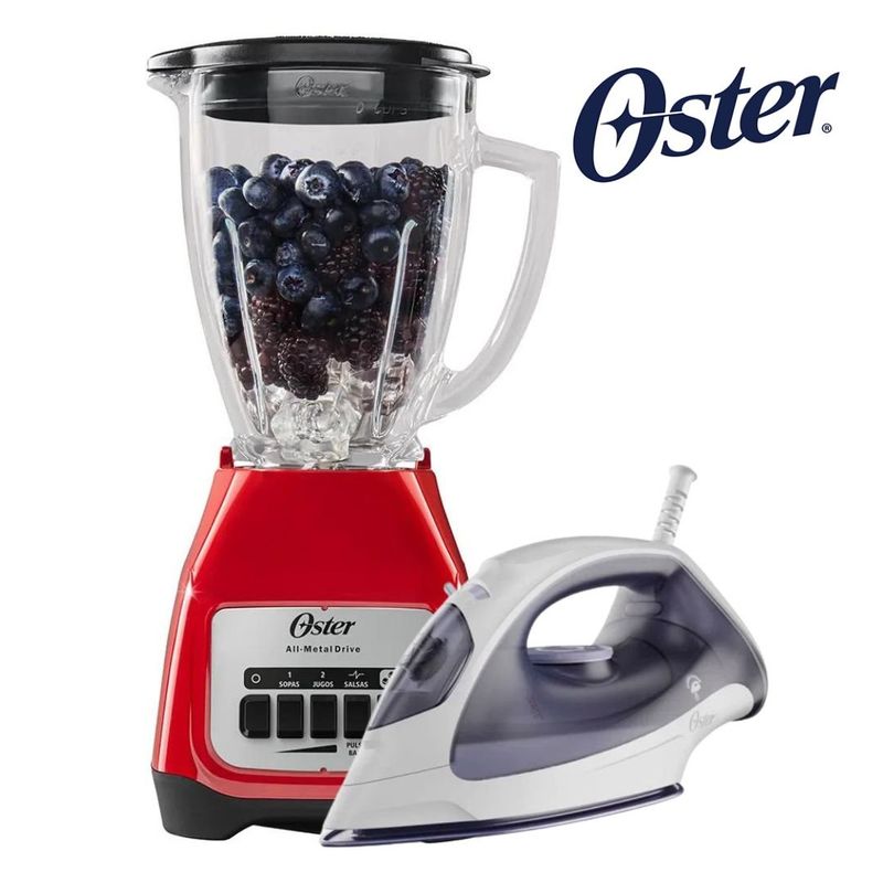 OSTER - COMBO OSTER Licuadora 2 Vel + Plancha A Vapor