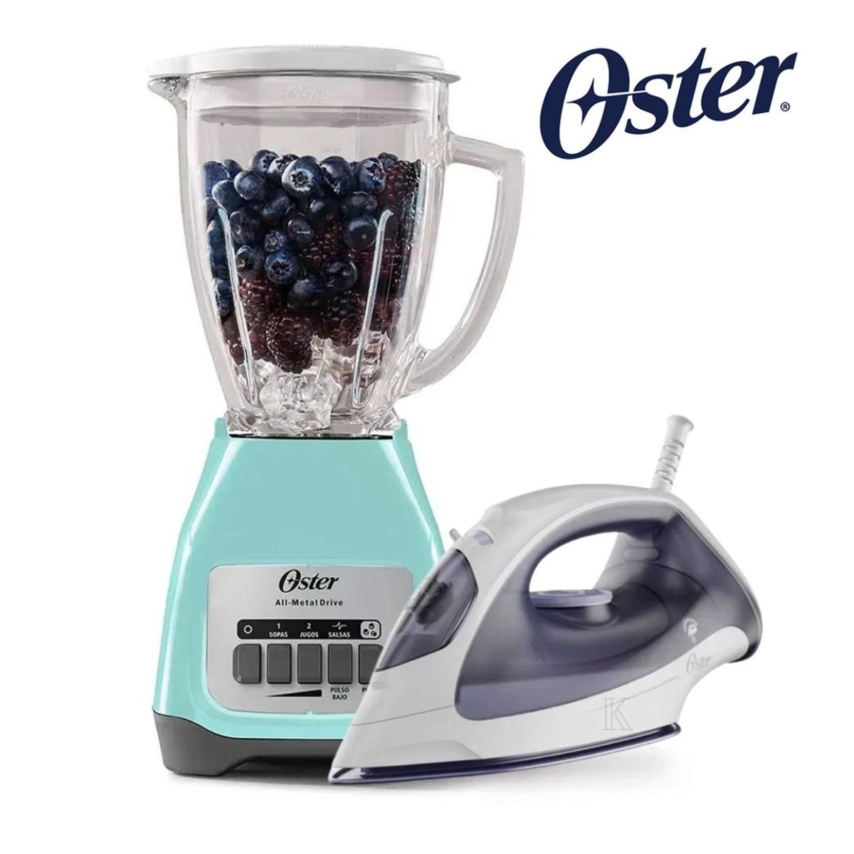 OSTER - COMBO OSTER Licuadora 2 Vel + Plancha A Vapor