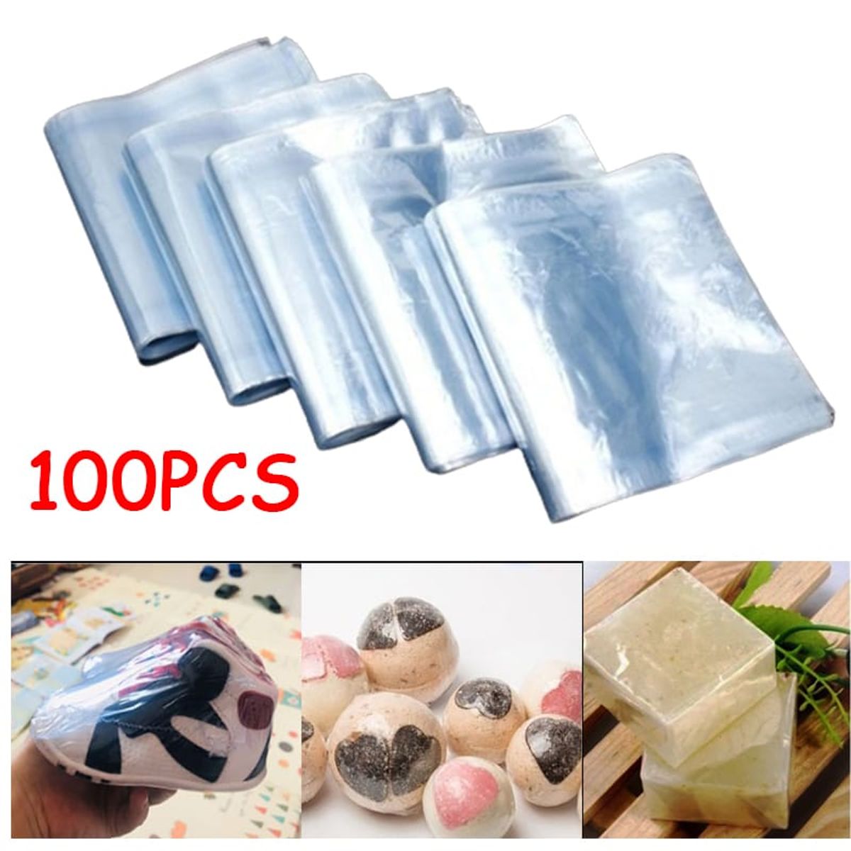 OEM - Pack de 100Bolsas Retractil POF 30x50cm Transparente Termoretractil