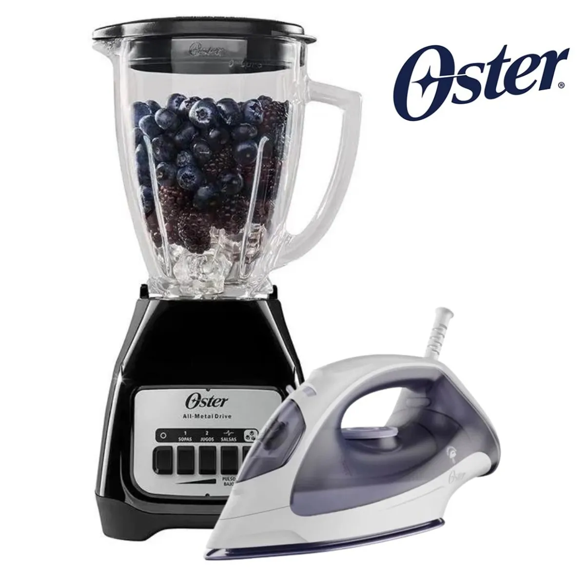 OSTER - COMBO OSTER Licuadora 2 Vel + Plancha A Vapor