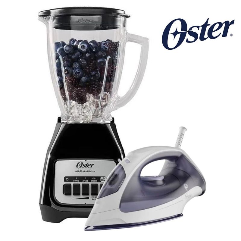 OSTER - COMBO OSTER Licuadora 2 Vel + Plancha A Vapor