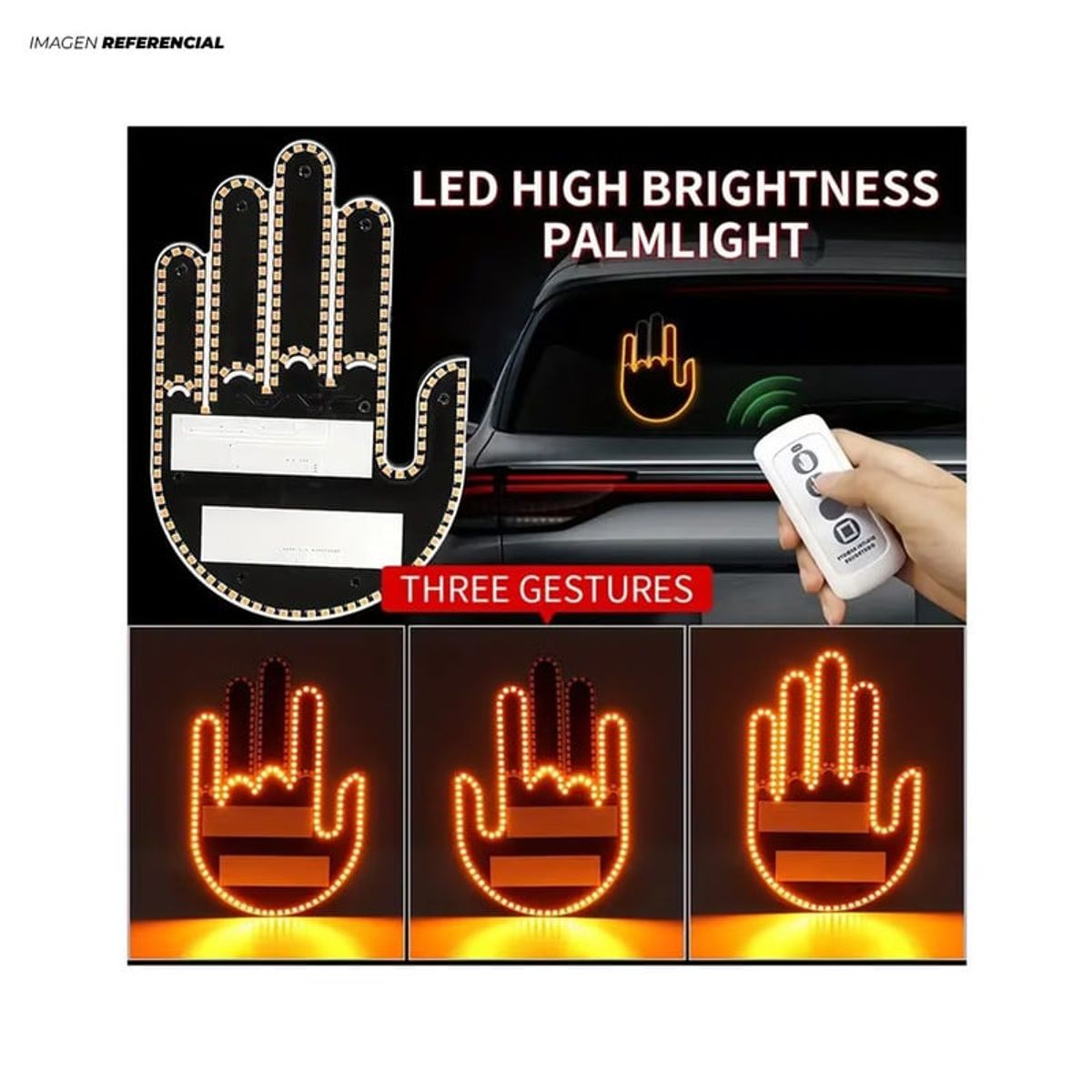 IMPORTADO MC - Mano LED Gestos Luminoso Señales para Carro