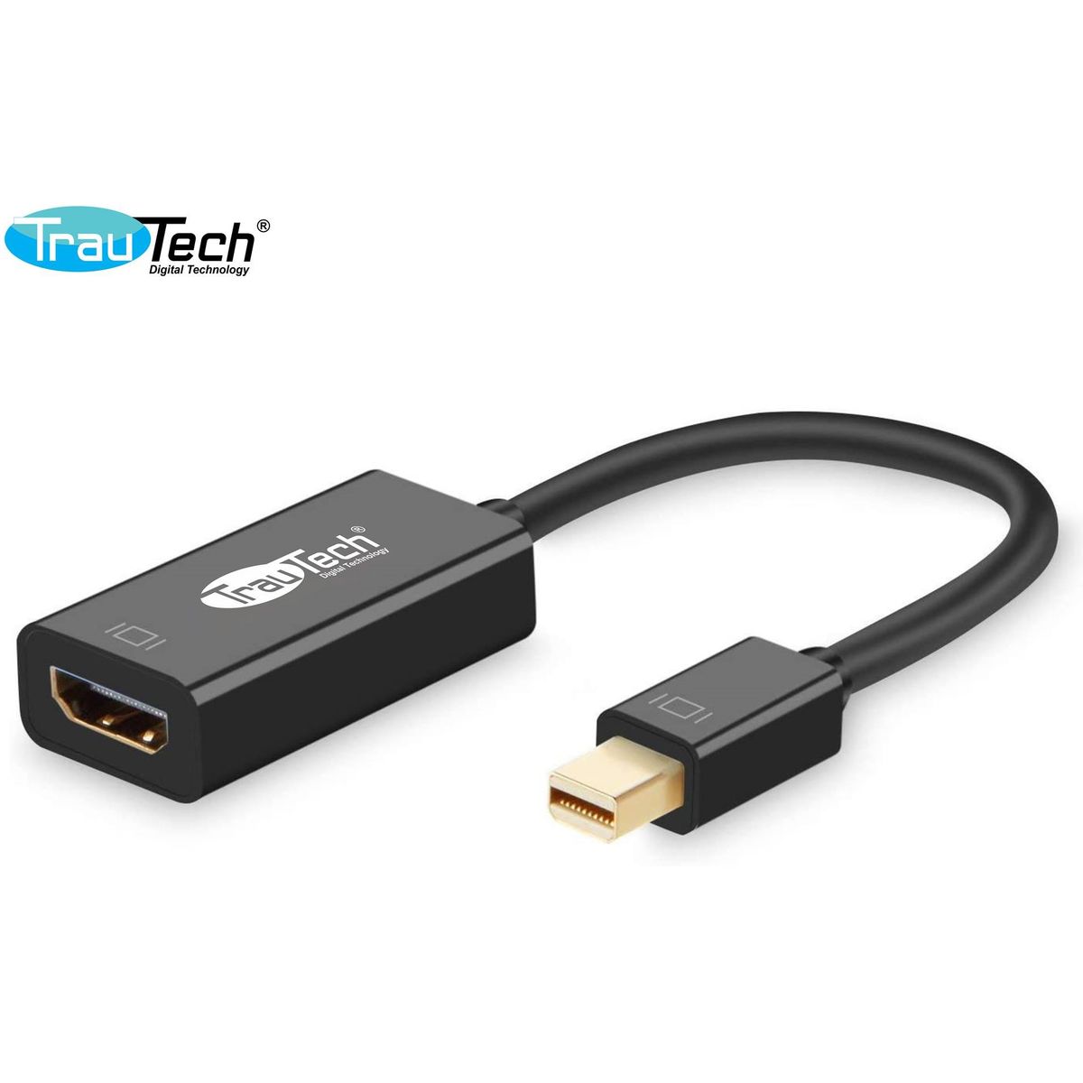 TRAUTECH - ADAPTADOR DE MINI DISPLAYPORT DP MACHO A HDMI HEMBRA 4K 30HZ TRAUTECH