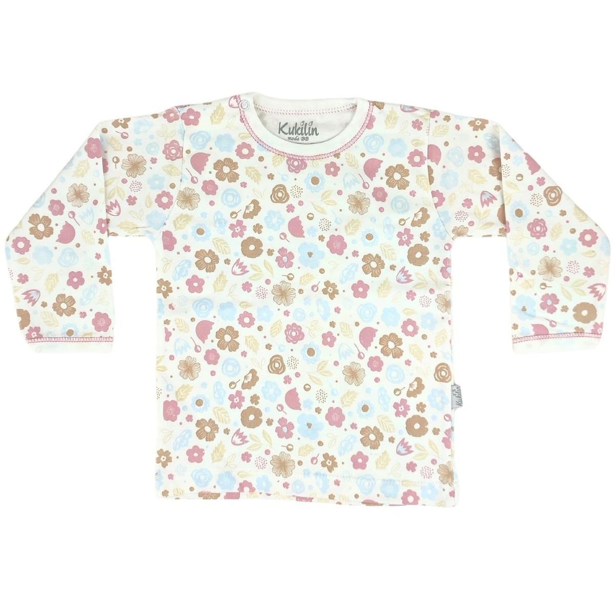 GENERICO - Pijama Bebe Niña - Algodon - Flores y hojas