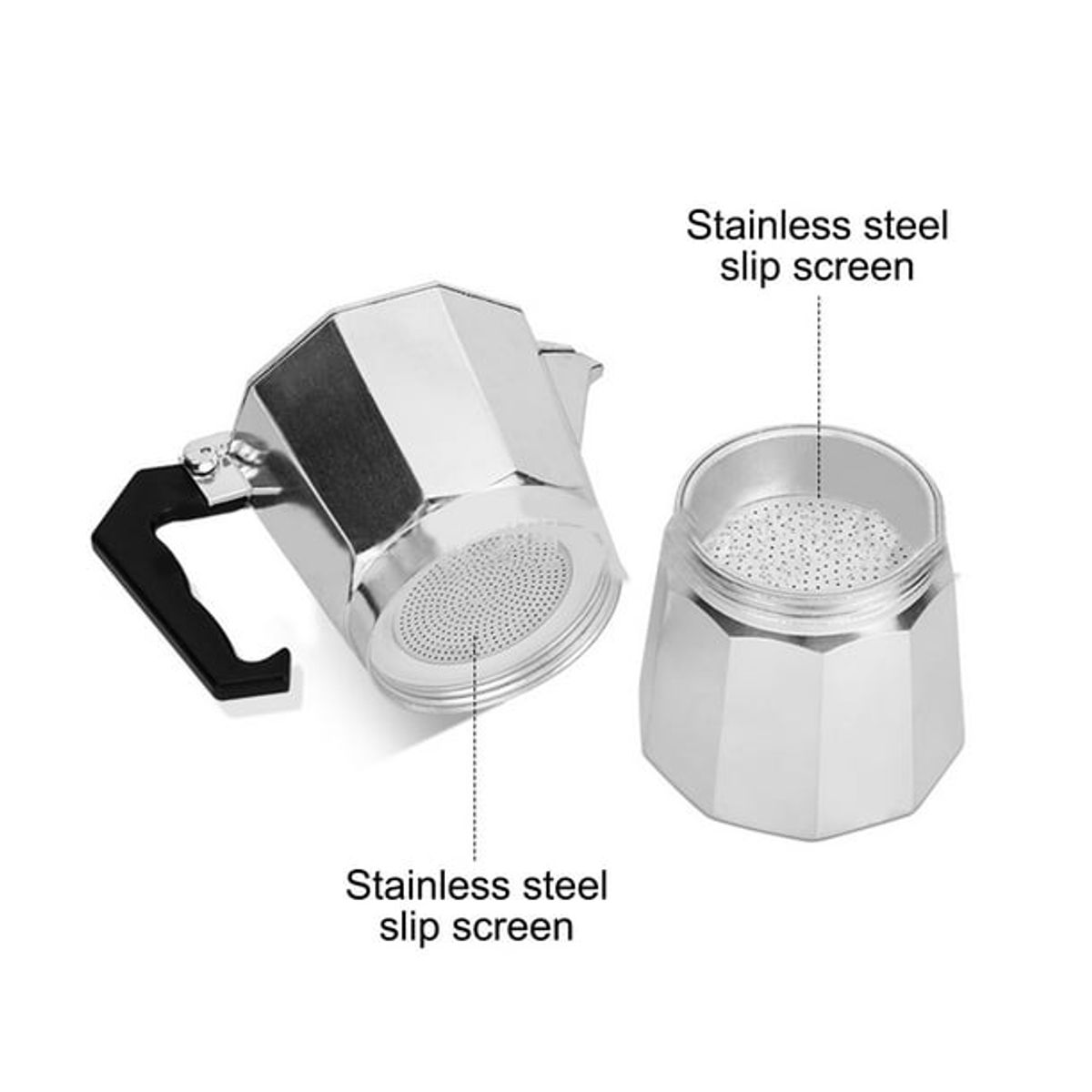 OEM - Cafetera Italiana Moka 6 Tazas de Aluminio Espresso Maker