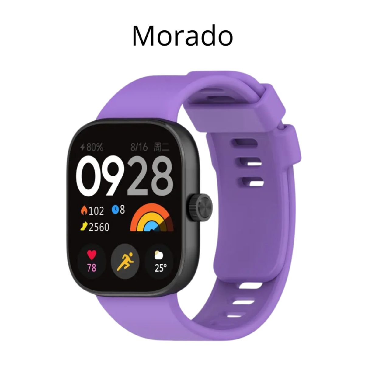 GENERICO - Correa de Silicona Para Xiaomi Watch 4 - Morado