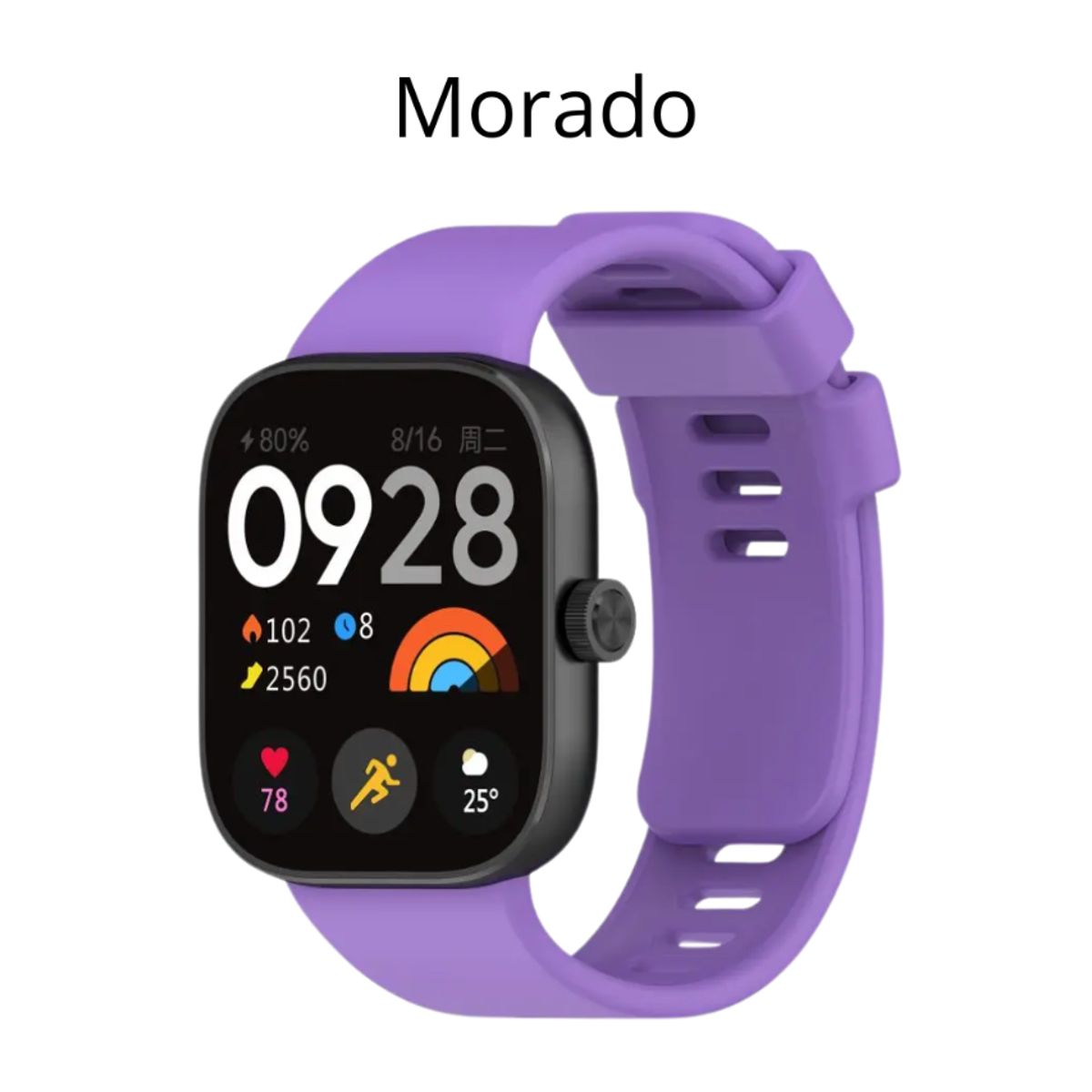 GENERICO - Correa de Silicona Para Xiaomi Watch 4 - Morado