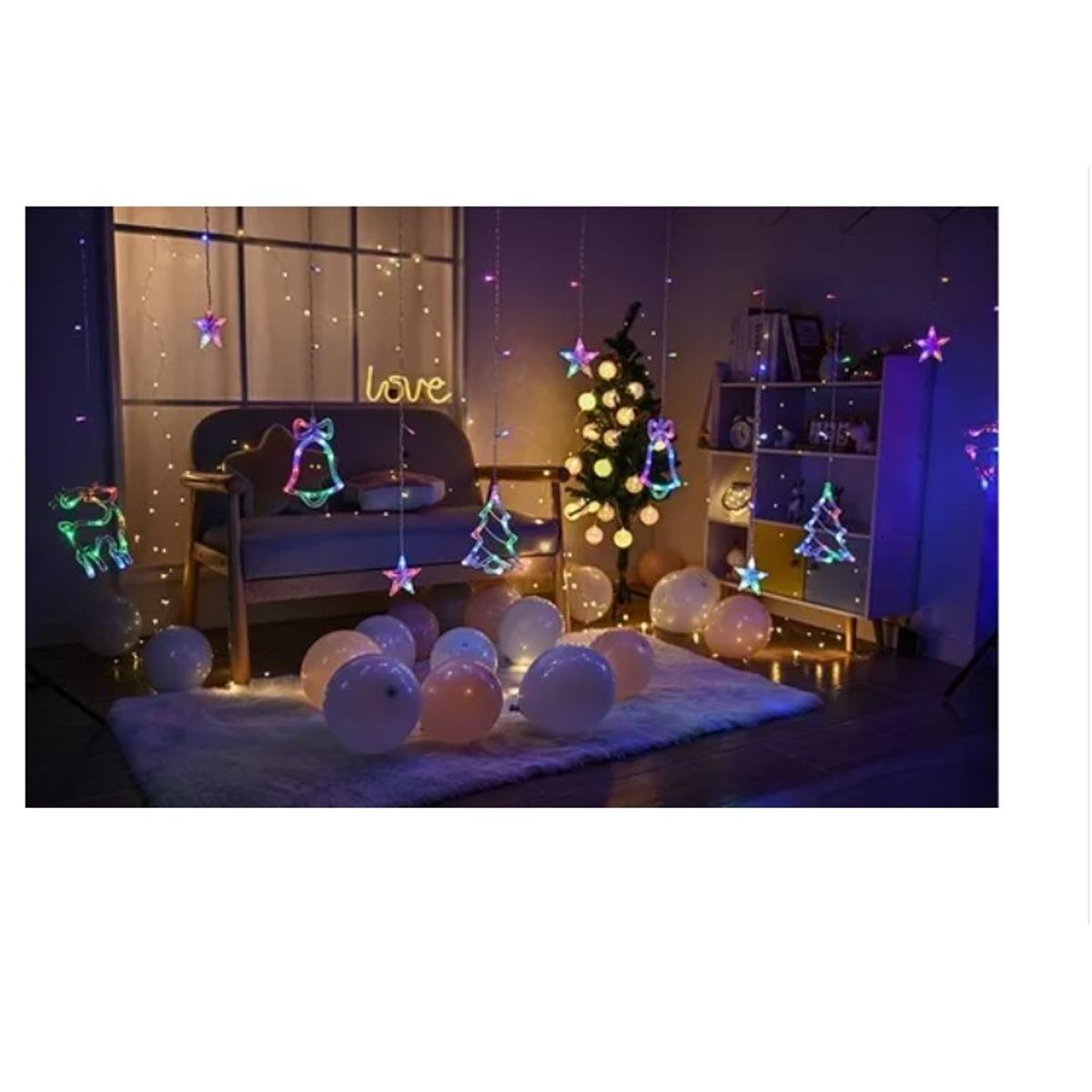 GENERICO - Cortina  navidad  guirnalda arbolito