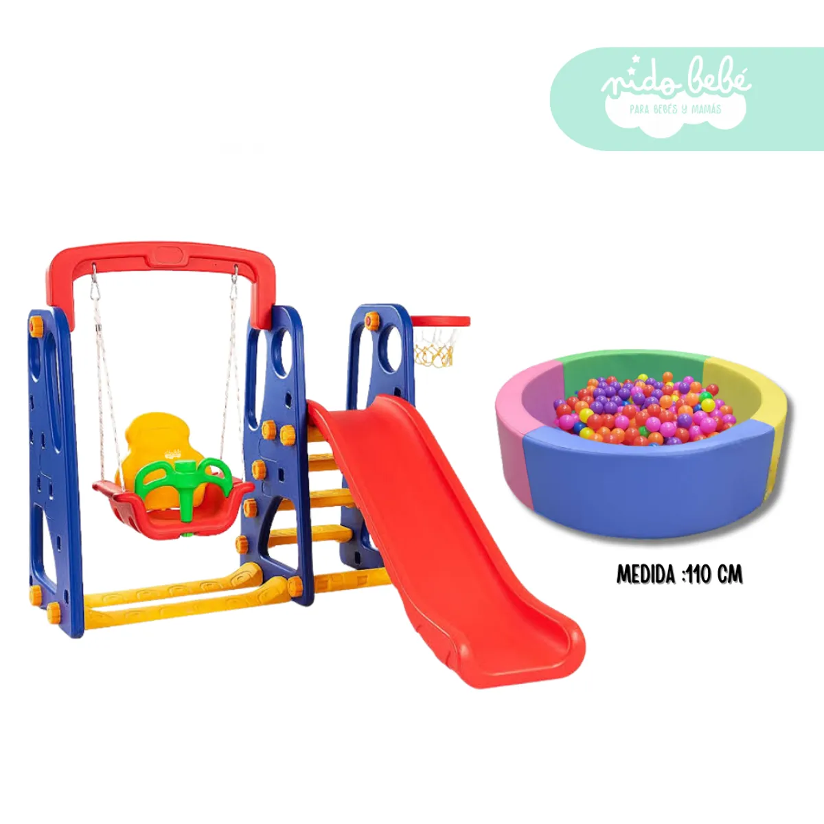 GENERICO - Centro de juegos Tobogan y Piscina de pelotas Small light