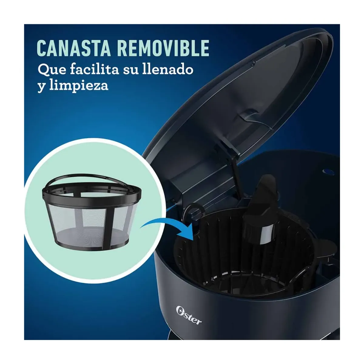 OSTER - Cafetera programable Oster de 12 tazas con auto apagado BVSTDCP12B.