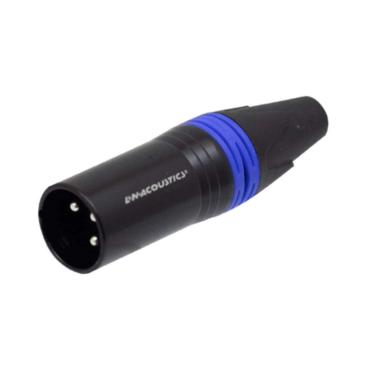 GENERICO - Plug Canon XLR 3 Pines Negro Anillo Azul LN-1032-2BL L&N-ACOUSTICS