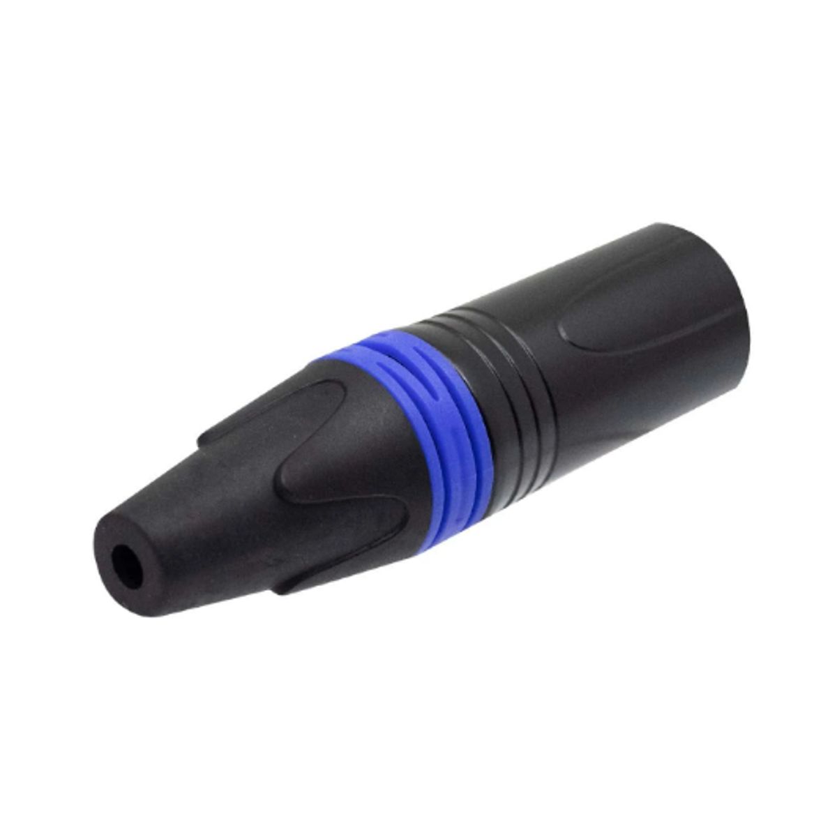 GENERICO - Plug Canon XLR 3 Pines Negro Anillo Azul LN-1032-2BL L&N-ACOUSTICS