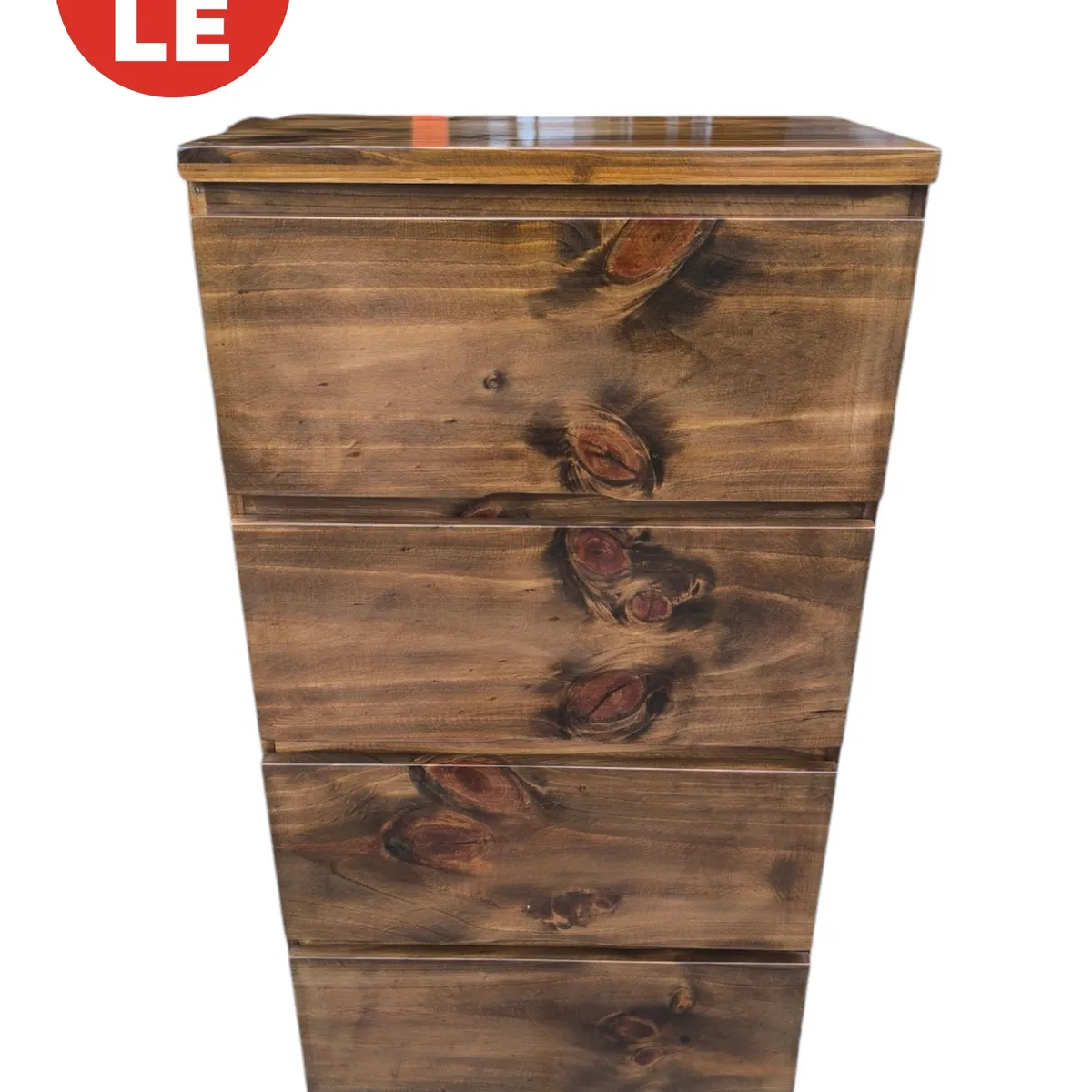 GENERICO - COMODA CAJONERA DE PINO COLOR NOGAL.