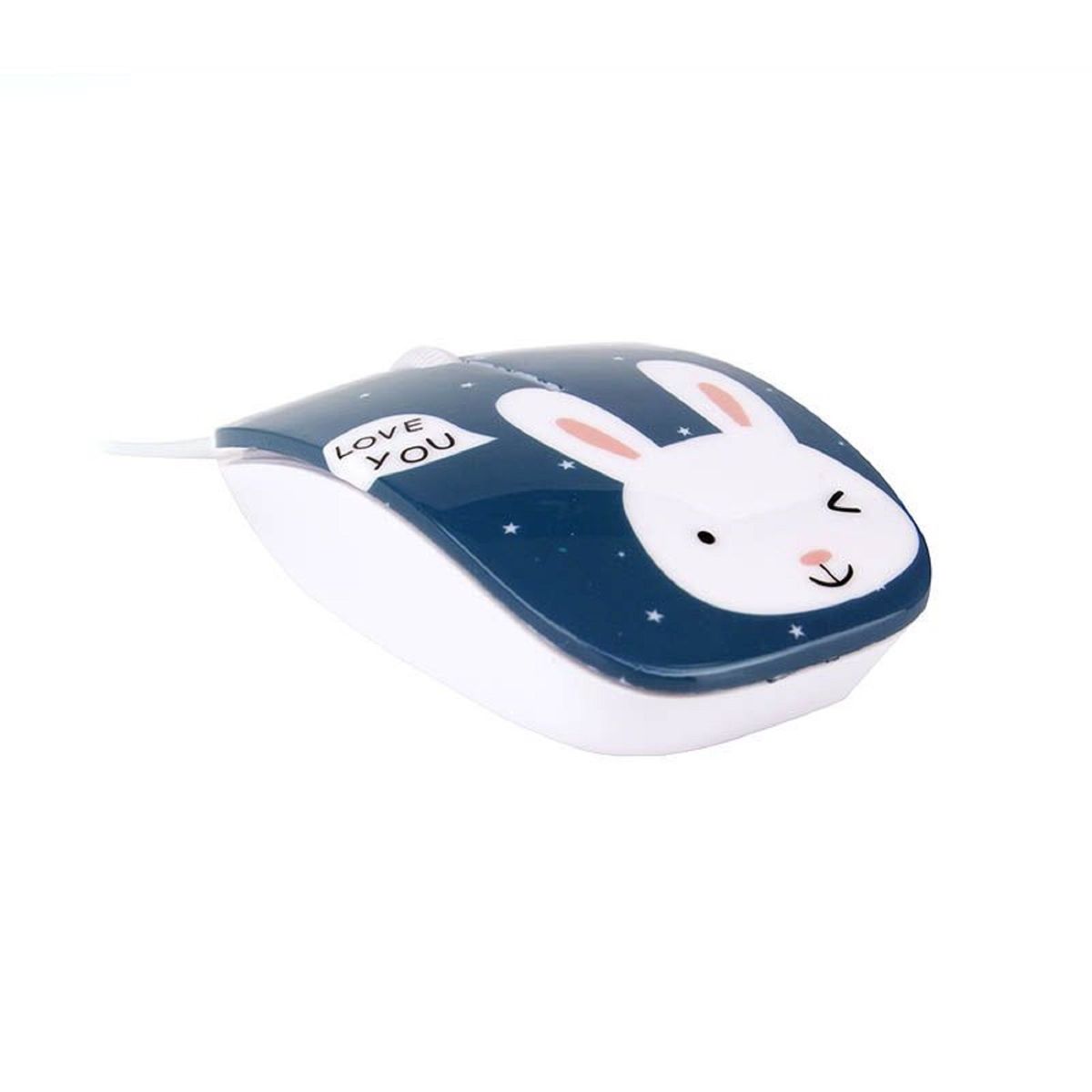 HALION - MOUSE HALION CARTOON DISEÑO CONEJITO HA-M853 CABLE USB