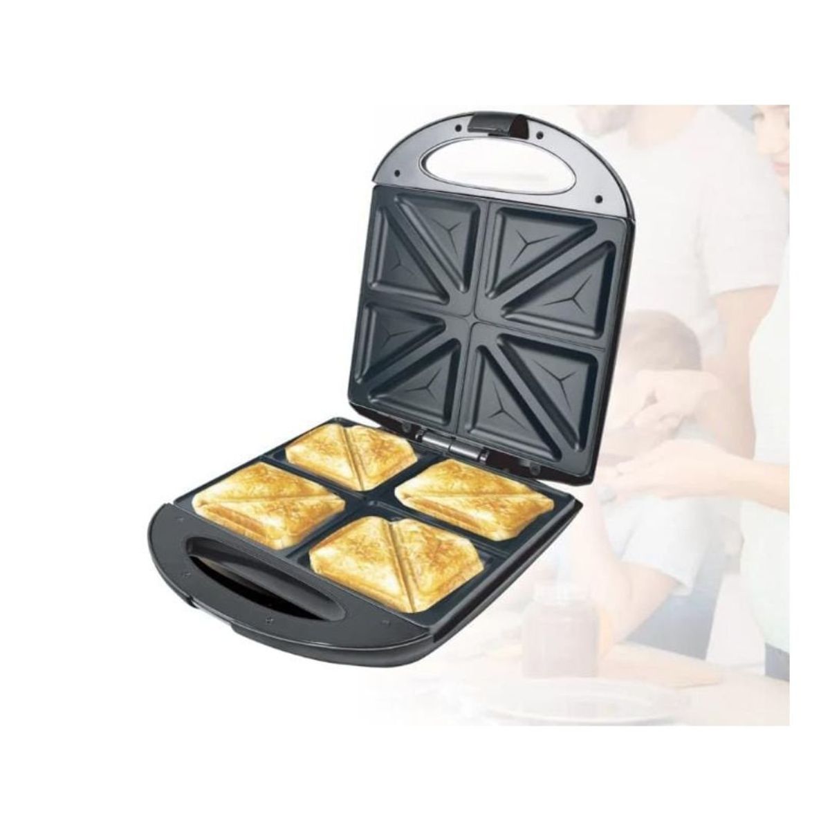 GENERICO - SANDWICHERA 4 EN 1 DE 1000 W