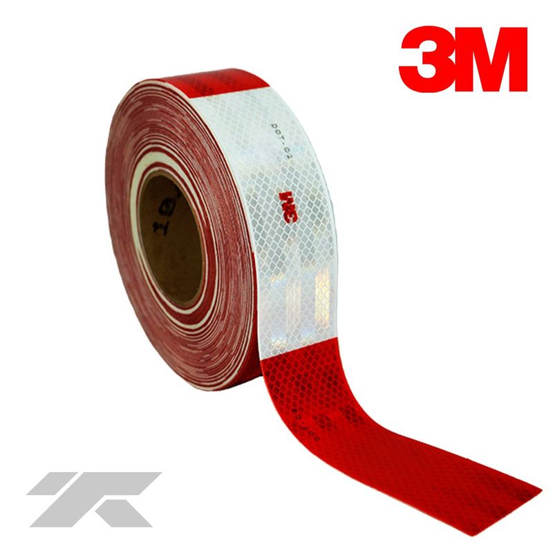 3M - Cinta Reflectiva 3M 2″x457m Rojo Blanco