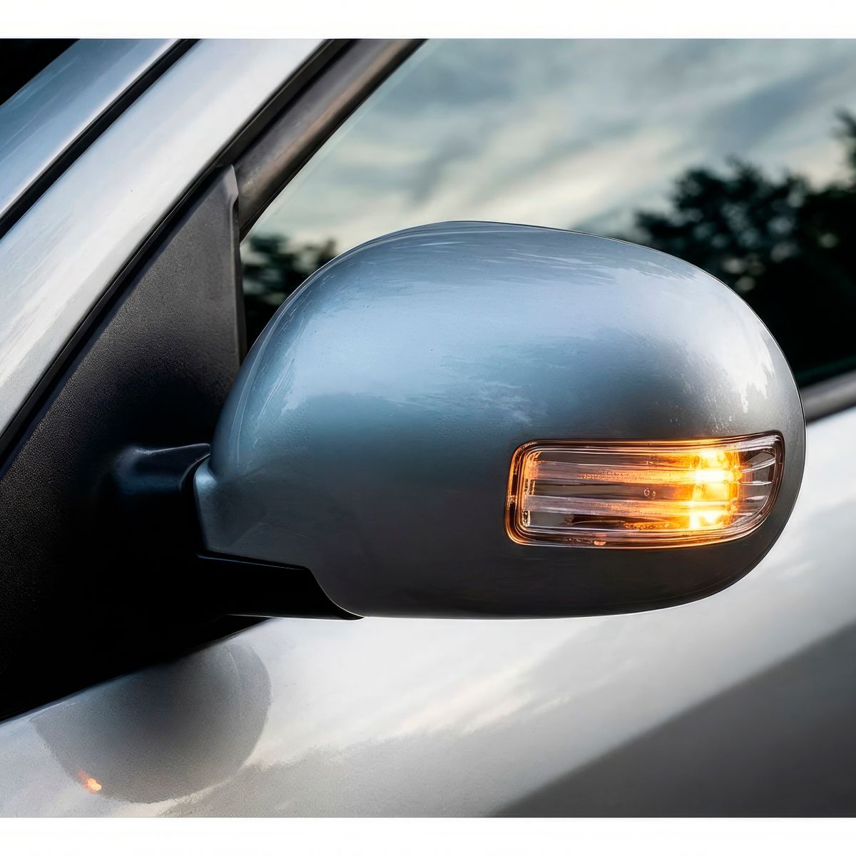 GENERICO - Espejo Deportivo con Luz Direccional Retractil Universal Plata 1 Par