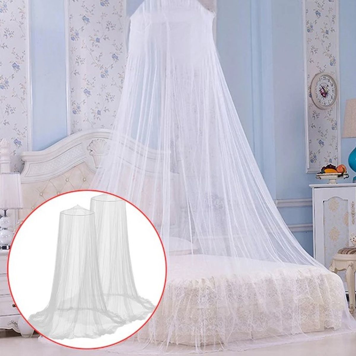 GENERICO - Tul Mosquitero para Cama de 1.5 / 2 Plazas