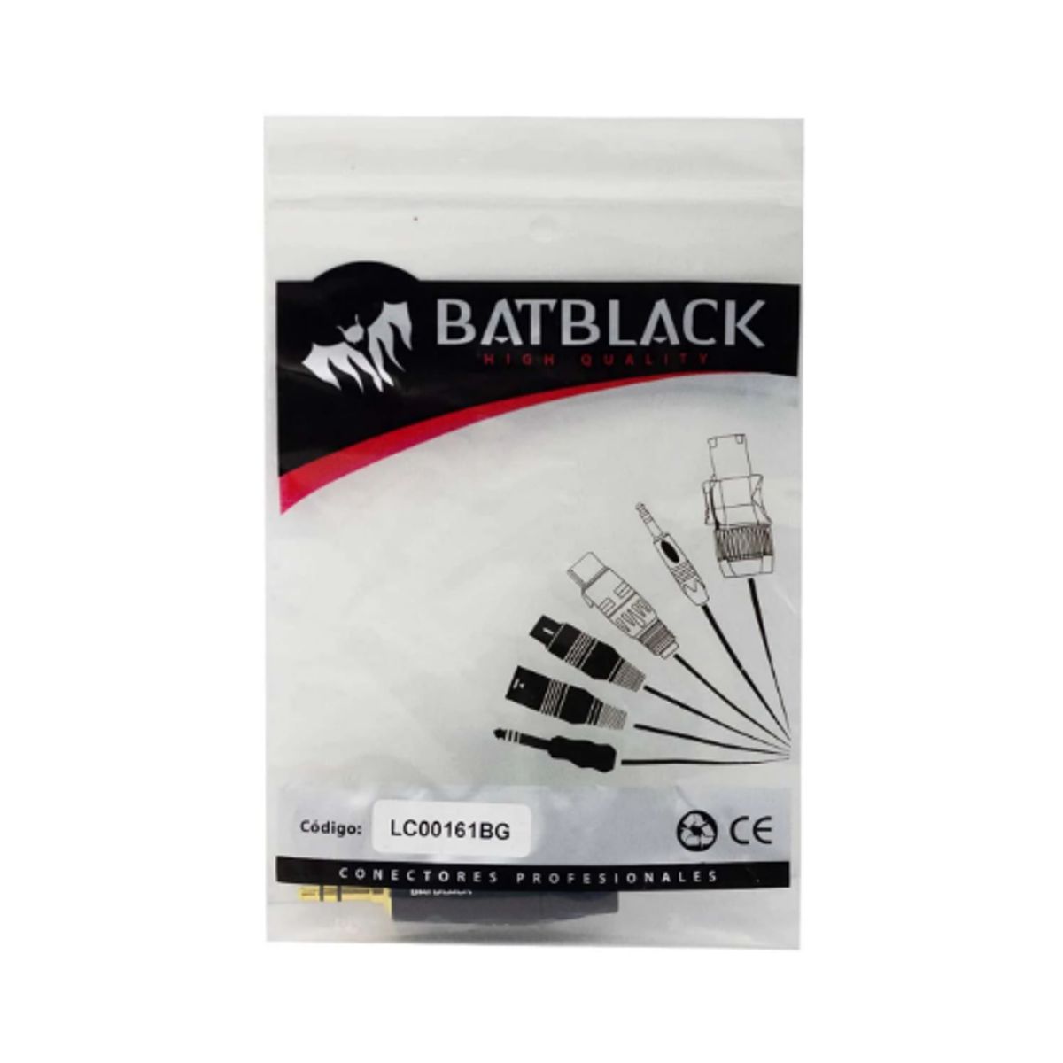BATBLACK - Plug Stereo Aéreo 6.35 LC00161BG BATBLACK