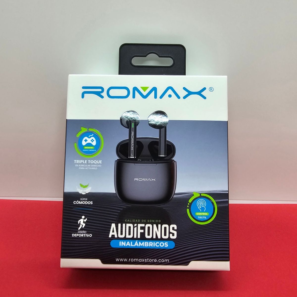 ROMAX - AUDIFONOS INALAMBRICOS BT V53 BLANCONEGRO