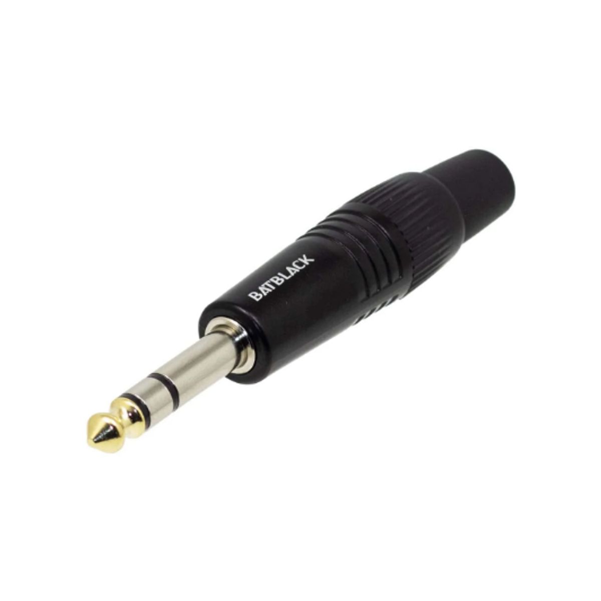 BATBLACK - Plug Stereo Aéreo 6.35 LC3004-1 BATBLACK