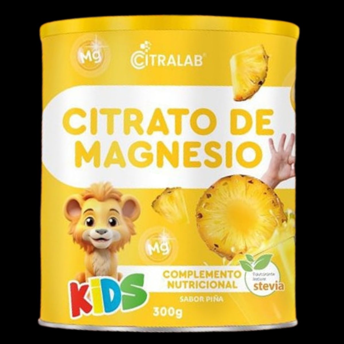 GENERICO - Citrato de  Magnesio Kids Sabor Piña - 300 gramos