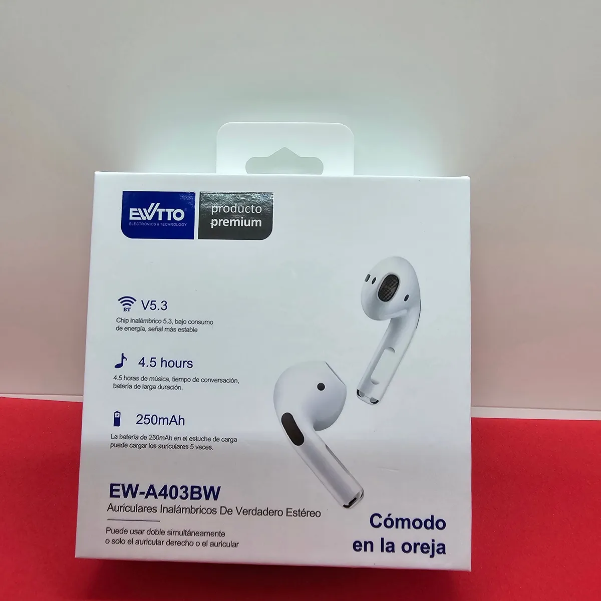 EWTTO - AUDIFONOS EWTTO INALAMBRICOS BT V53 BLANCO
