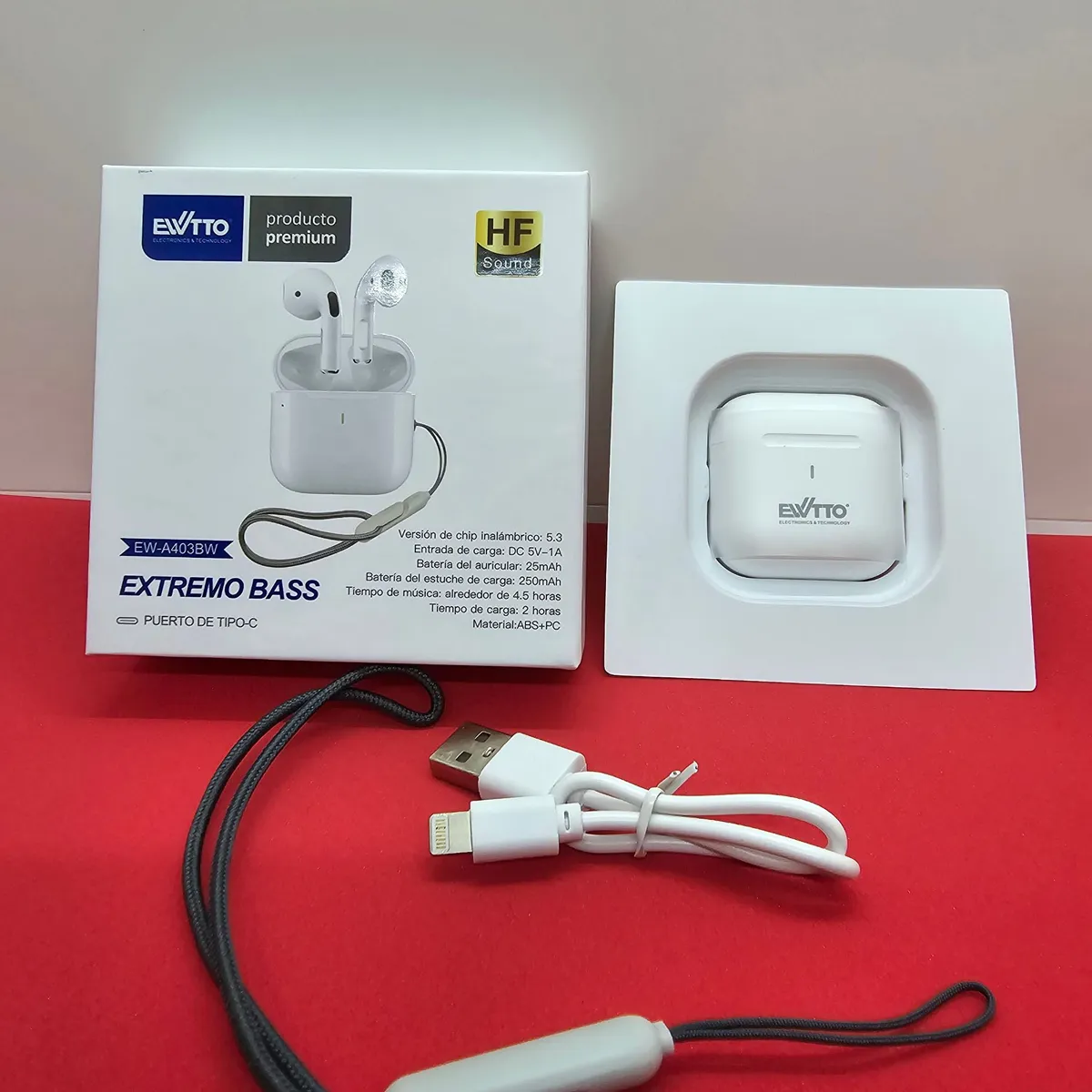 EWTTO - AUDIFONOS EWTTO INALAMBRICOS BT V53 BLANCO