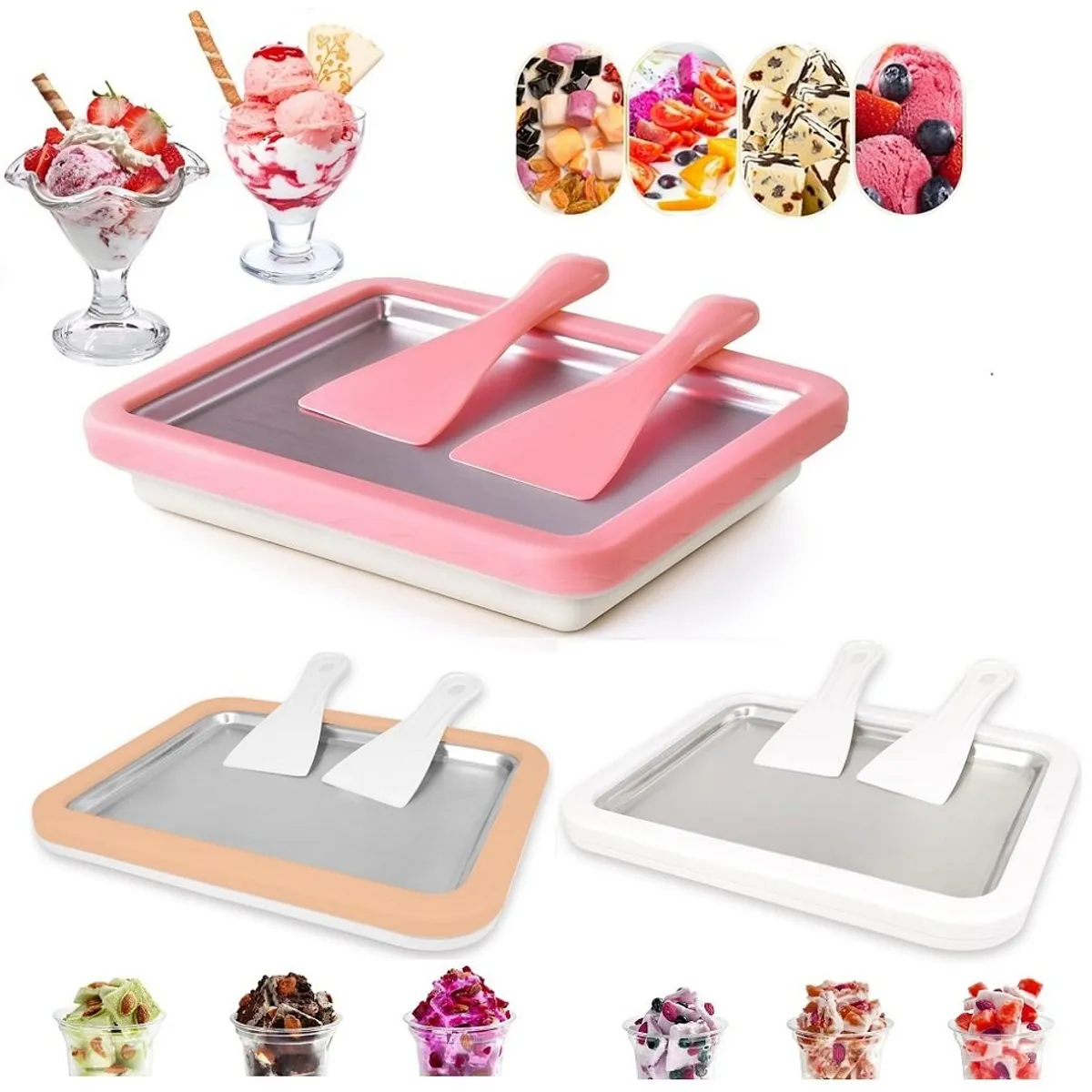 GENERICO - Bandeja para hacer helados caseros maquina heladera frito