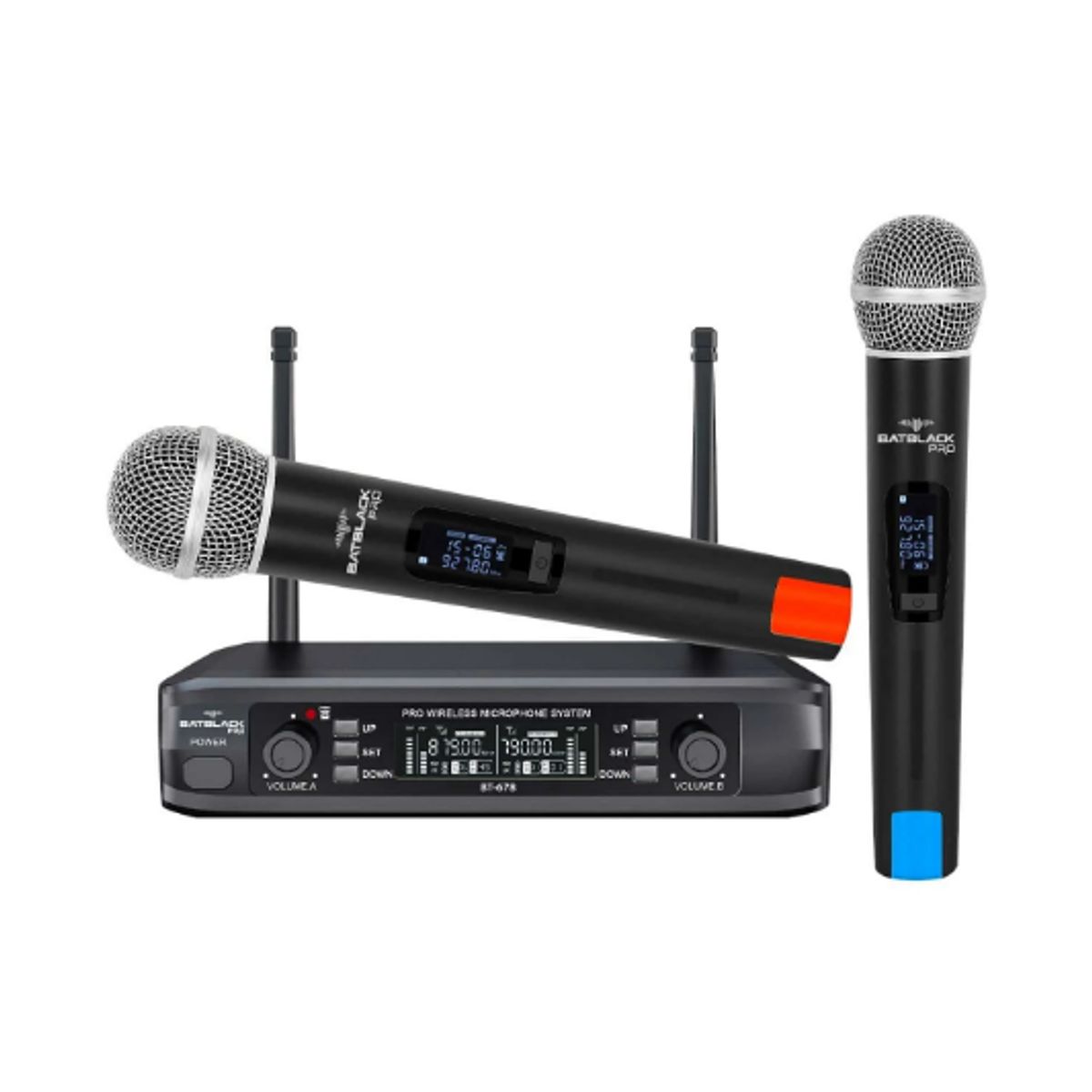 BATBLACK - Micrófono Inalámbrico Doble UHF BT-678 BATBLACK PRO