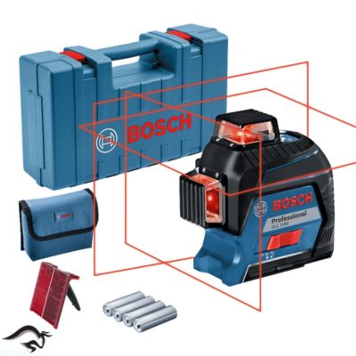 BOSCH - Nivel Láser Rojo Bosch Profes Gll 3-80 360° Líneas Plomada