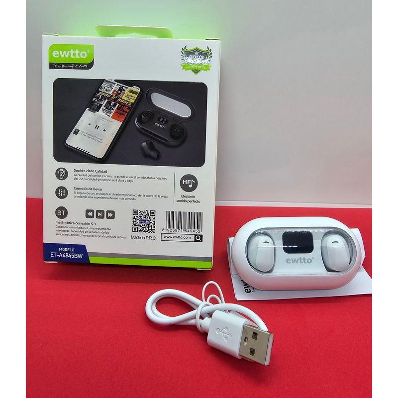 AUDIFONOS EWTTO INALAMBRICOS BT V53 NEGRO EWTTO